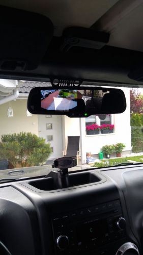 Montaż lusterka z wyświetlaczem LCD 4,3  Jeep Wrangler